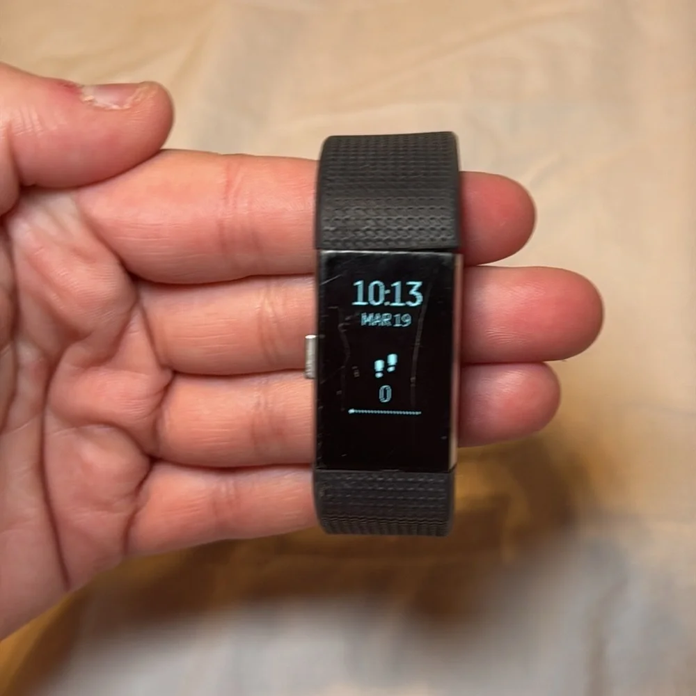 FitBit Black Charge 2 HR Fitness Tracker Wearable EUC